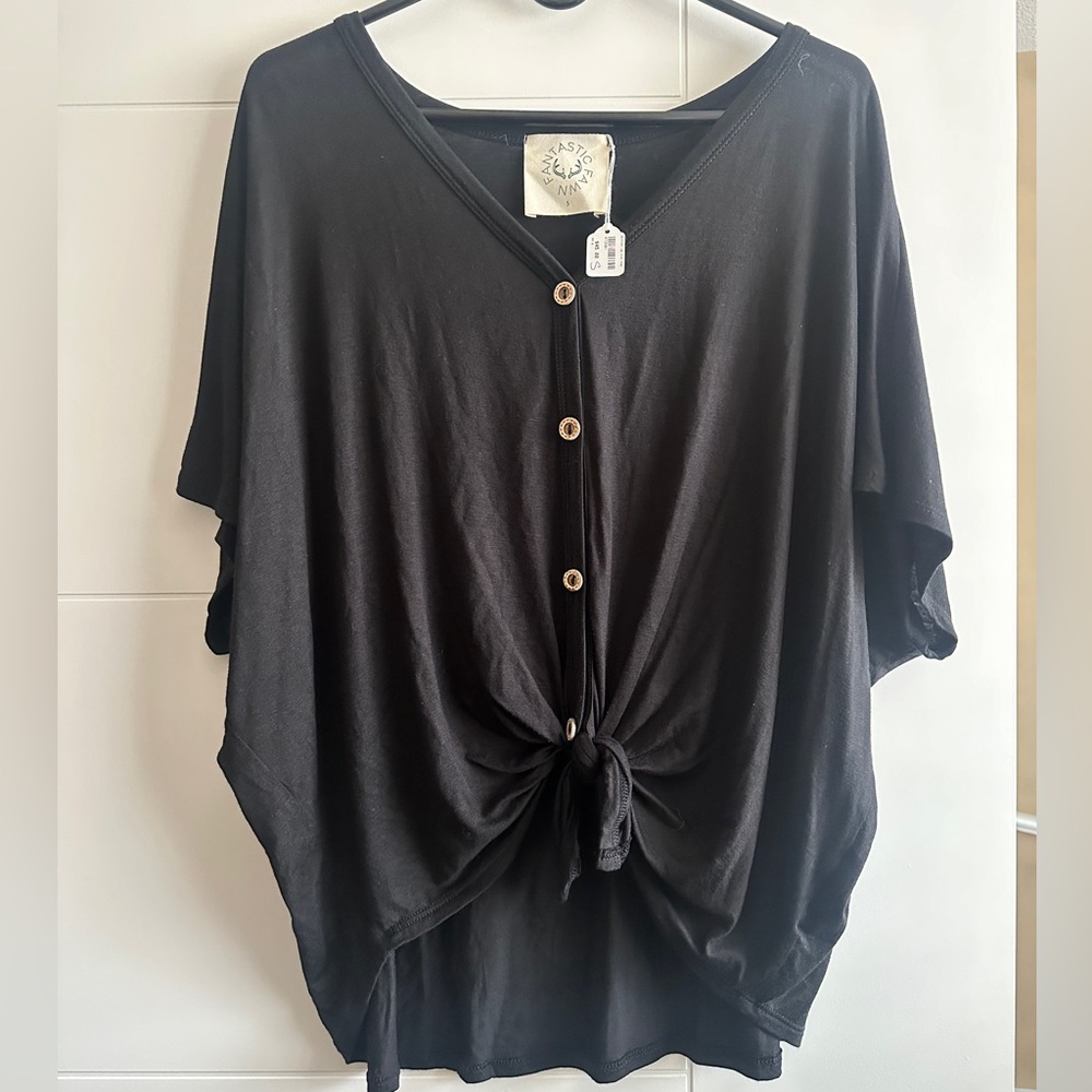 Slouch knotted top